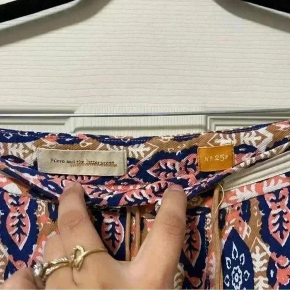 Anthropologie Pilcro And The Letterpress Paz Ikat Joggers Pants Boho Size 25P - Picture 8 of 8